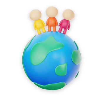 earth with people